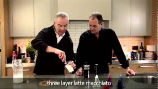 aerolatte  milk frother makes three layer caffè latte macchiato [upl. by Pudens]