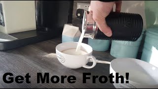 How to Get More Froth from Your Nespresso Coffee Aeroccino  Nespresso tips and help [upl. by Teplica652]