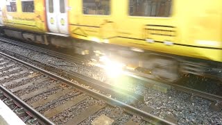 Merseyrail 507 009 making arcs at Birkdale station [upl. by Edalb]